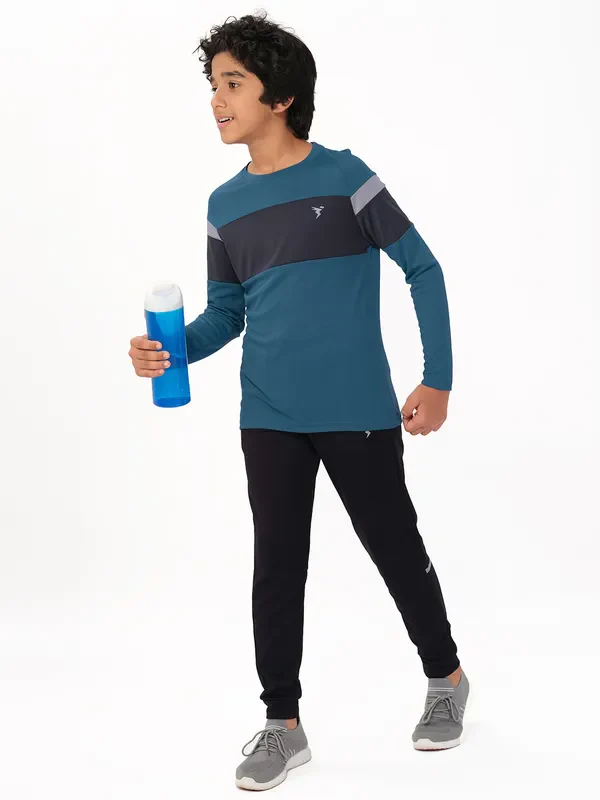 Boys Colorblock Slim Fit Crew Neck T-shirt with DOUBLE COOL - Image 2
