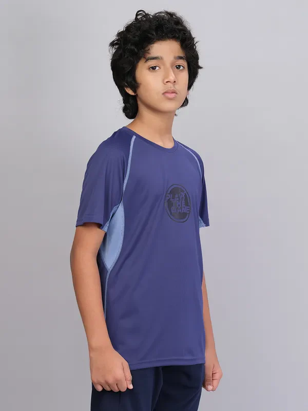 Boys Printed Slim Fit Crew Neck T-shirt with TECHNO COOL+ - Image 4