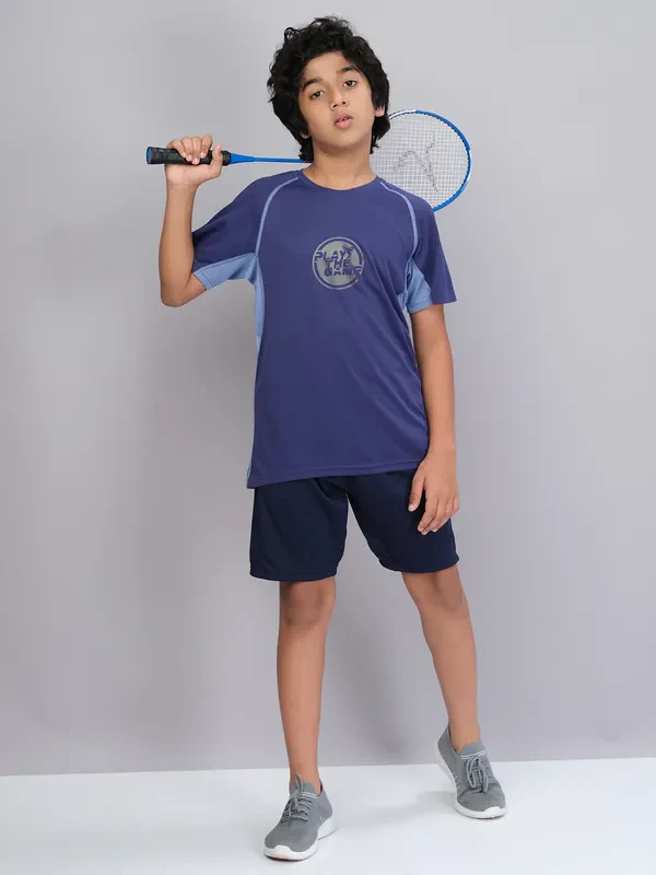 Boys Printed Slim Fit Crew Neck T-shirt with TECHNO COOL+ - Image 5
