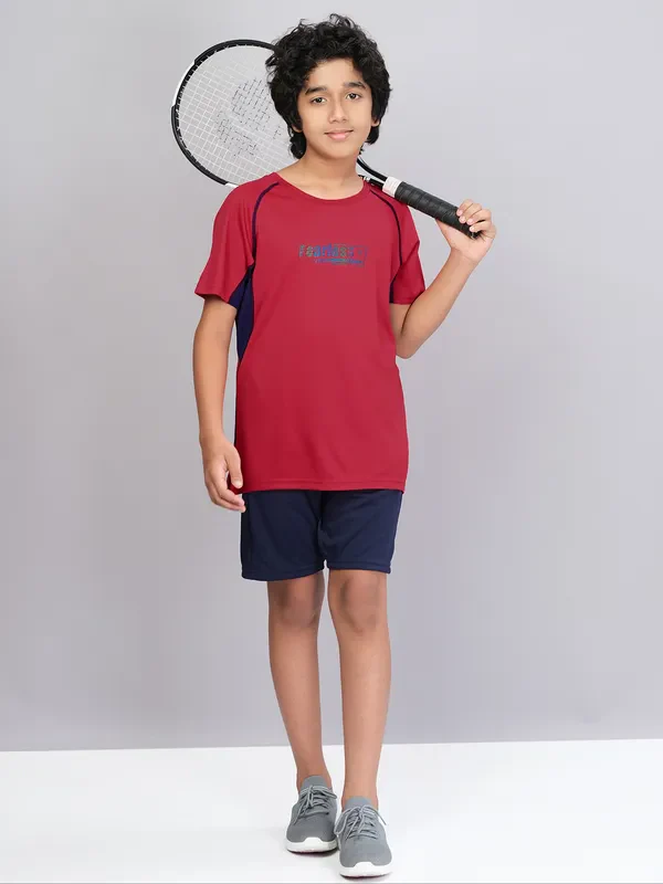 Boys Printed Slim Fit Crew Neck T-shirt with TECHNO COOL+ - Image 4