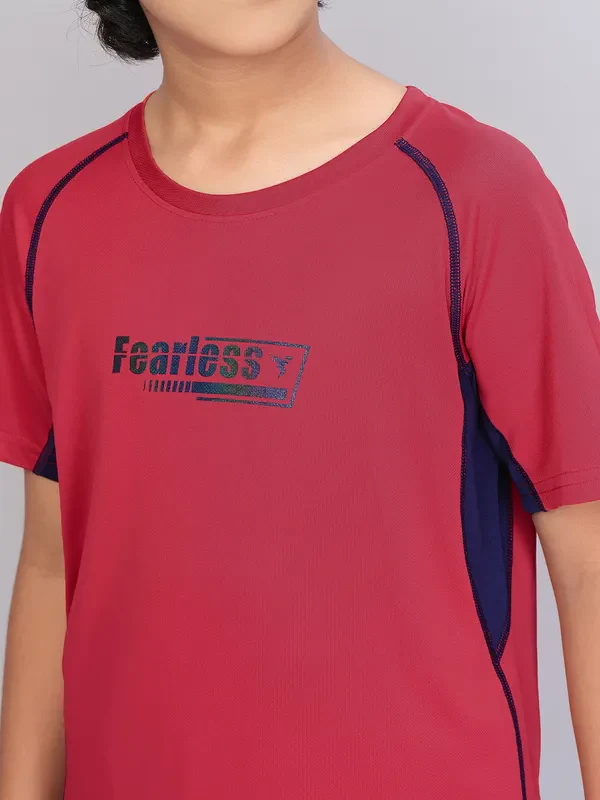 Boys Printed Slim Fit Crew Neck T-shirt with TECHNO COOL+ - Image 5