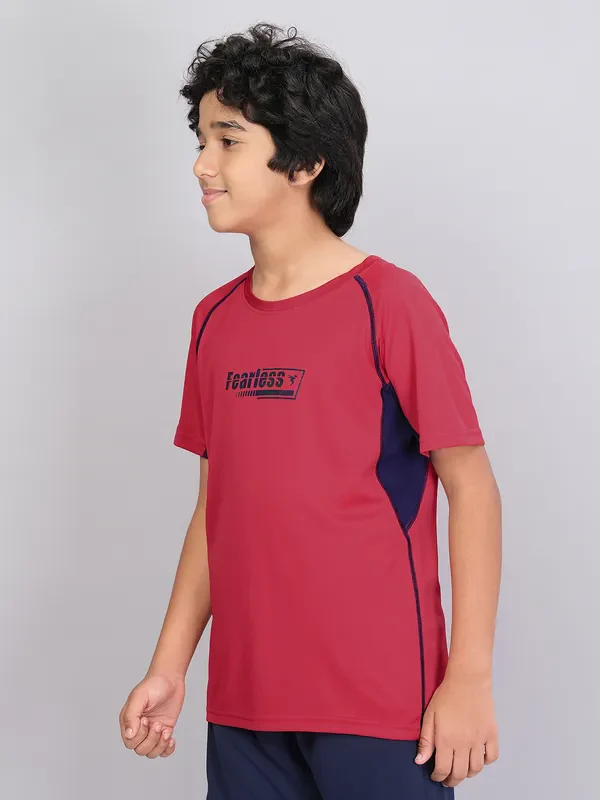 Boys Printed Slim Fit Crew Neck T-shirt with TECHNO COOL+ - Image 6