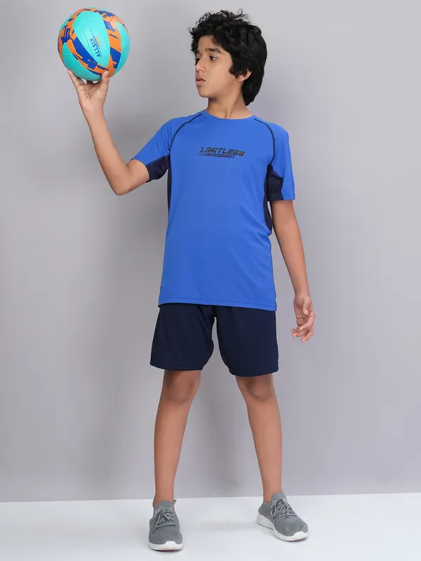 Boys Printed Slim Fit Crew Neck T-shirt with TECHNO COOL+ - Image 4