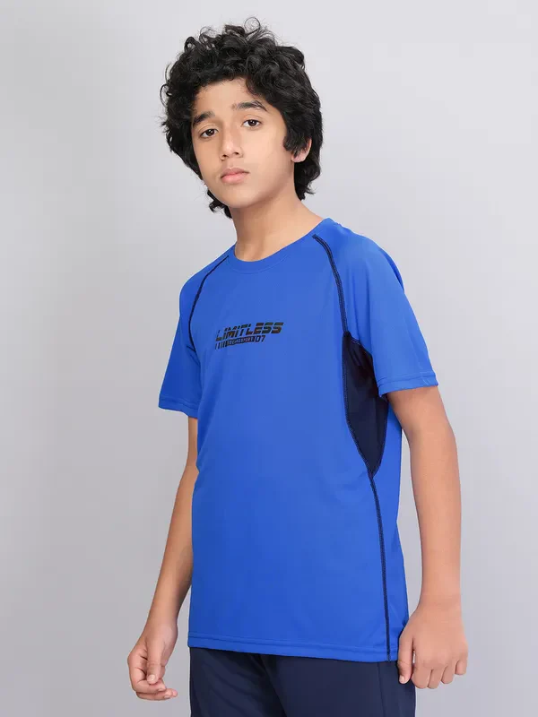 Boys Printed Slim Fit Crew Neck T-shirt with TECHNO COOL+ - Image 6