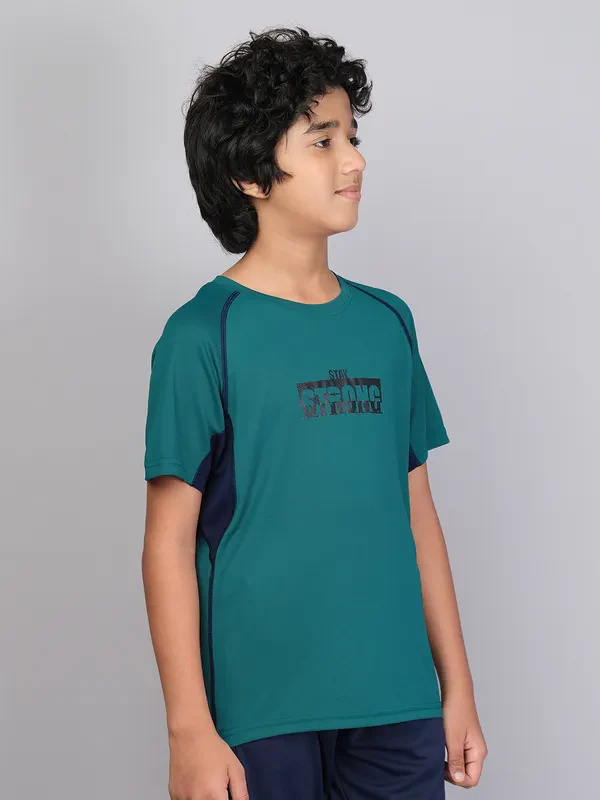 Boys Printed Slim Fit Crew Neck T-shirt with TECHNO COOL+ - Image 2