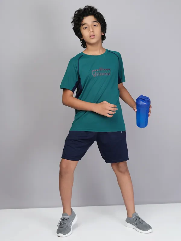 Boys Printed Slim Fit Crew Neck T-shirt with TECHNO COOL+ - Image 4