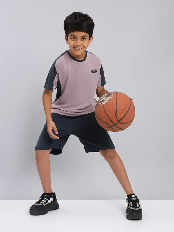 Boys Colorblock Slim Fit Crew Neck T-shirt with TECHNO COOL+ - Image 2