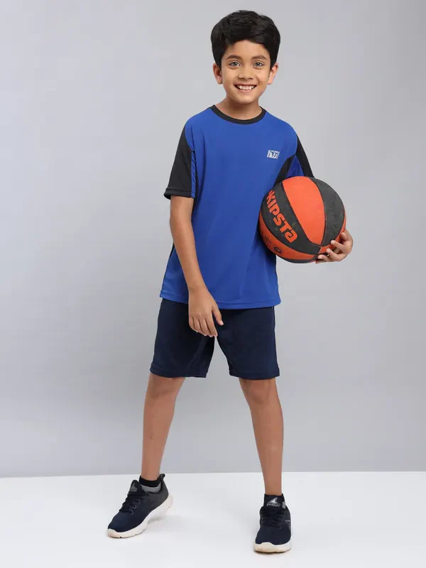 Boys Colorblock Slim Fit Crew Neck T-shirt with TECHNO COOL+ - Image 5