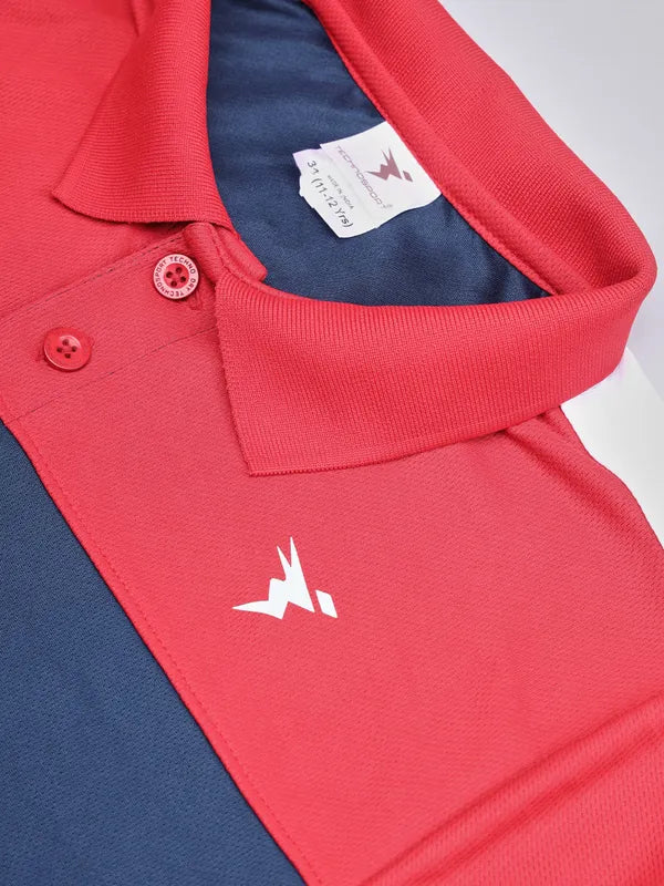 Boys Colorblock Slim Fit Polo T-shirt with TECHNO COOL+ - Image 7