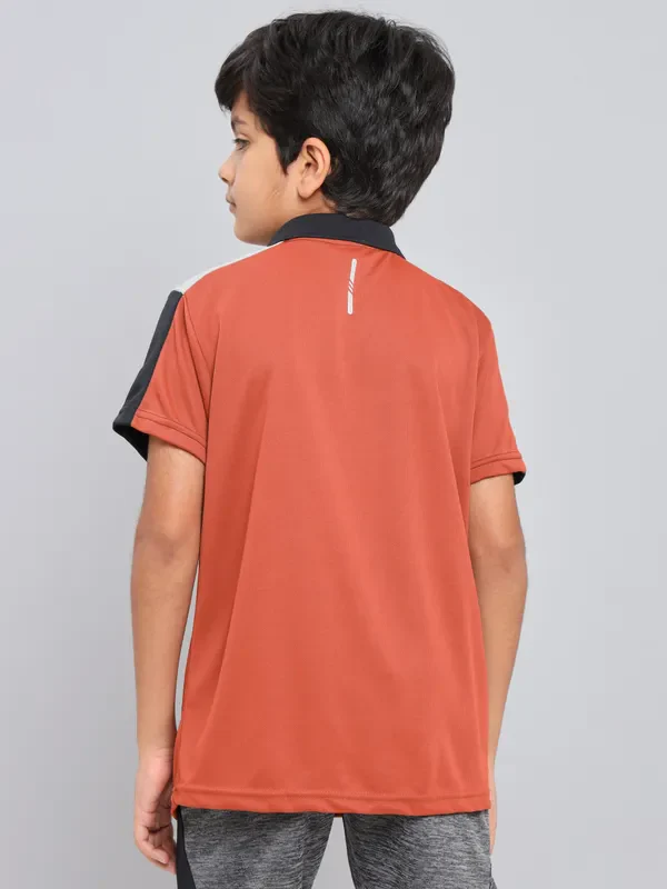 Boys Colorblock Slim Fit Polo T-shirt with TECHNO COOL+ - Image 4