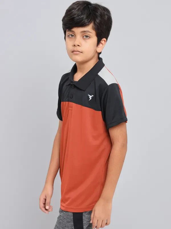 Boys Colorblock Slim Fit Polo T-shirt with TECHNO COOL+ - Image 5