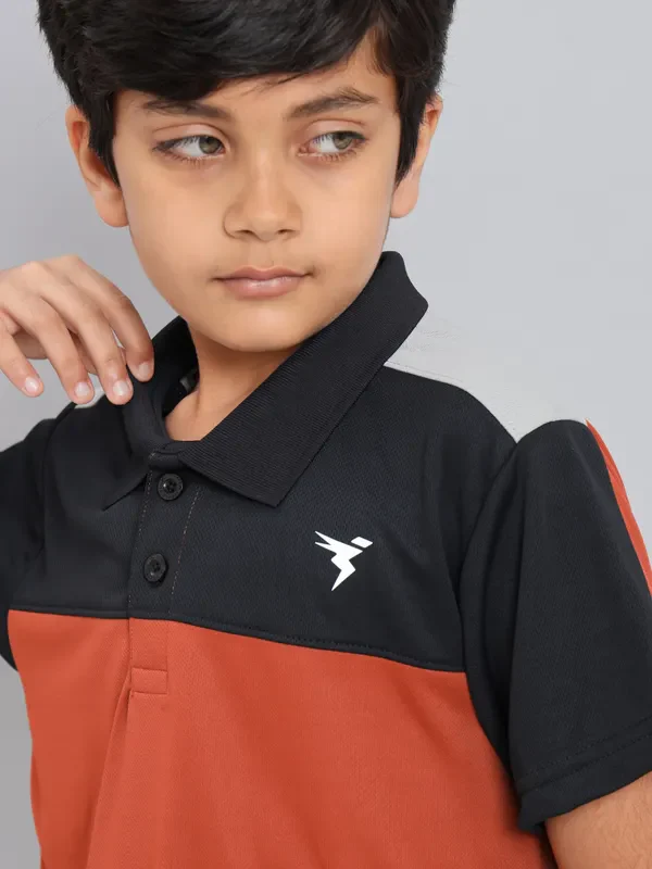 Boys Colorblock Slim Fit Polo T-shirt with TECHNO COOL+ - Image 6