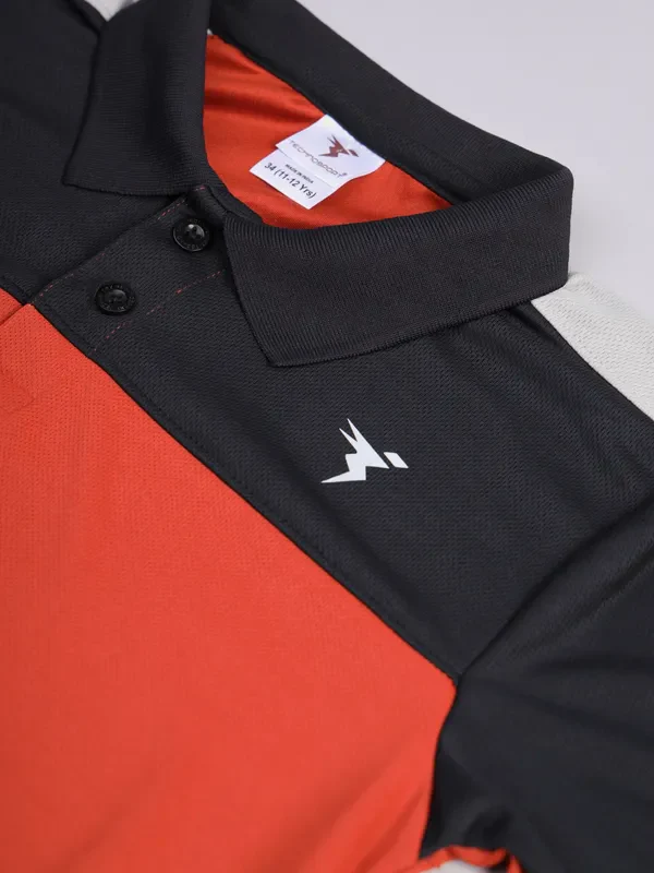 Boys Colorblock Slim Fit Polo T-shirt with TECHNO COOL+ - Image 7