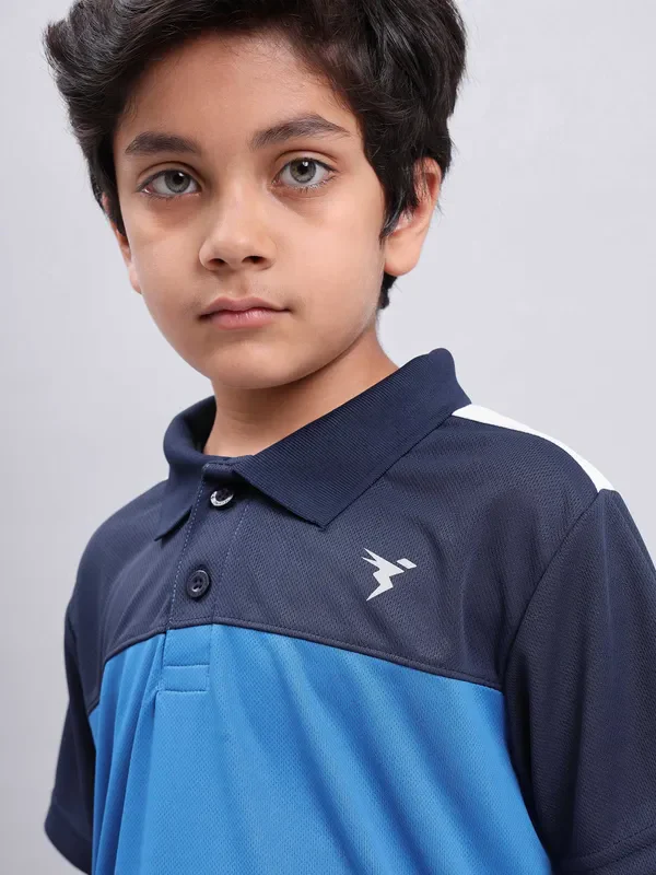 Boys Colorblock Slim Fit Polo T-shirt with TECHNO COOL+ - Image 6