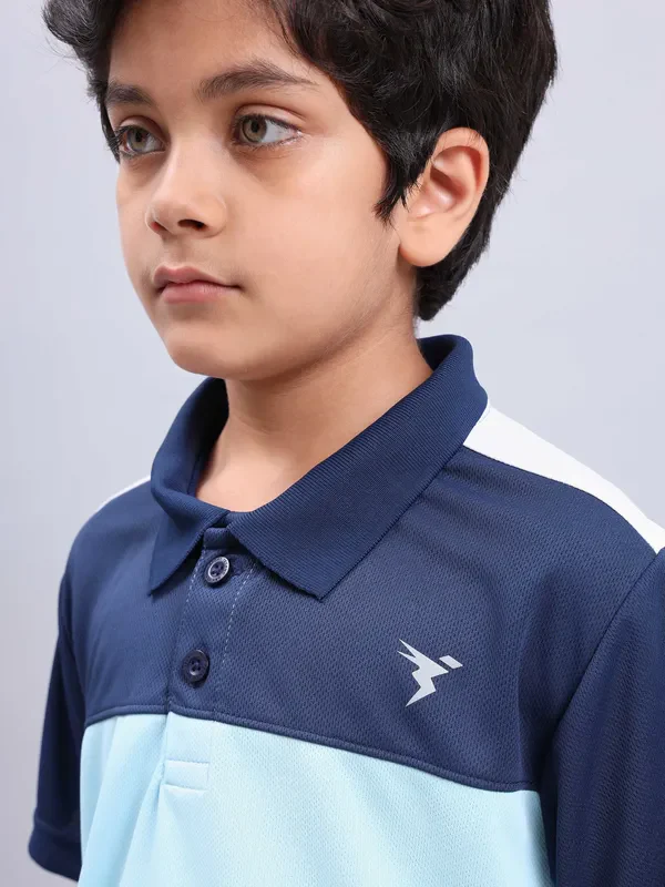 Boys Colorblock Slim Fit Polo T-shirt with TECHNO COOL+ - Image 6