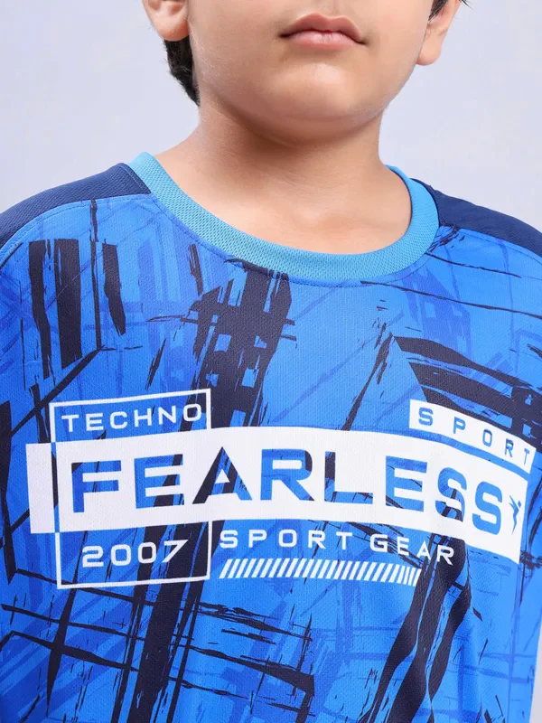Boys Printed Slim Fit Crew Neck T-shirt with TECHNOLITE - Image 6