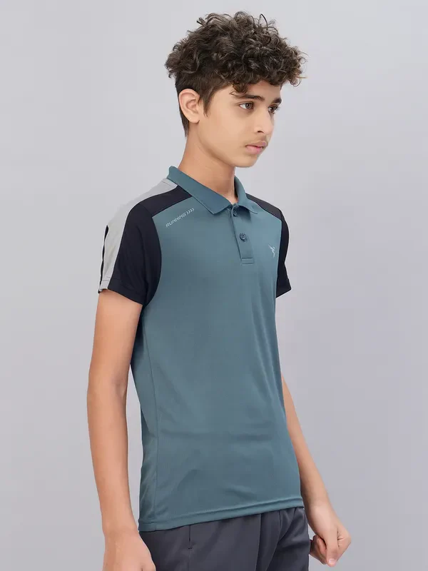 Boys Colorblock Slim Fit Polo T-shirt with TECHNO COOL - Image 5
