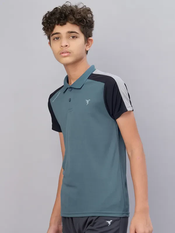 Boys Colorblock Slim Fit Polo T-shirt with TECHNO COOL - Image 6