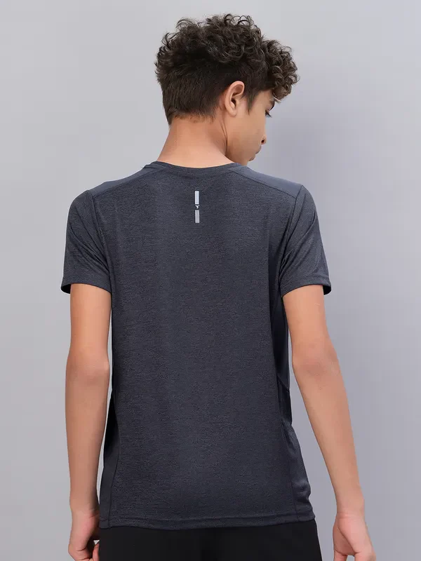 Boys Melange Slim Fit Crew Neck T-shirt with DOUBLE COOL - Image 3