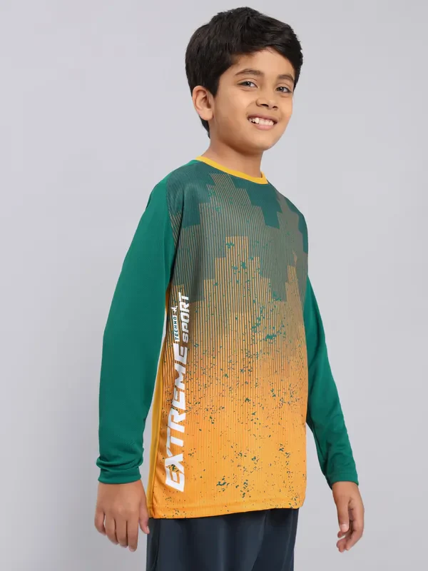 Boys Printed Slim Fit Crew Neck T-shirt with TECHNO COOL+ - Image 6