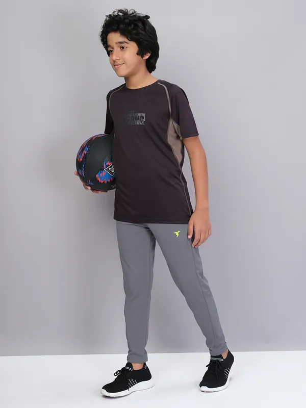 Boys Solid Slim Fit Trackpants with TECHNO GUARD - Image 4