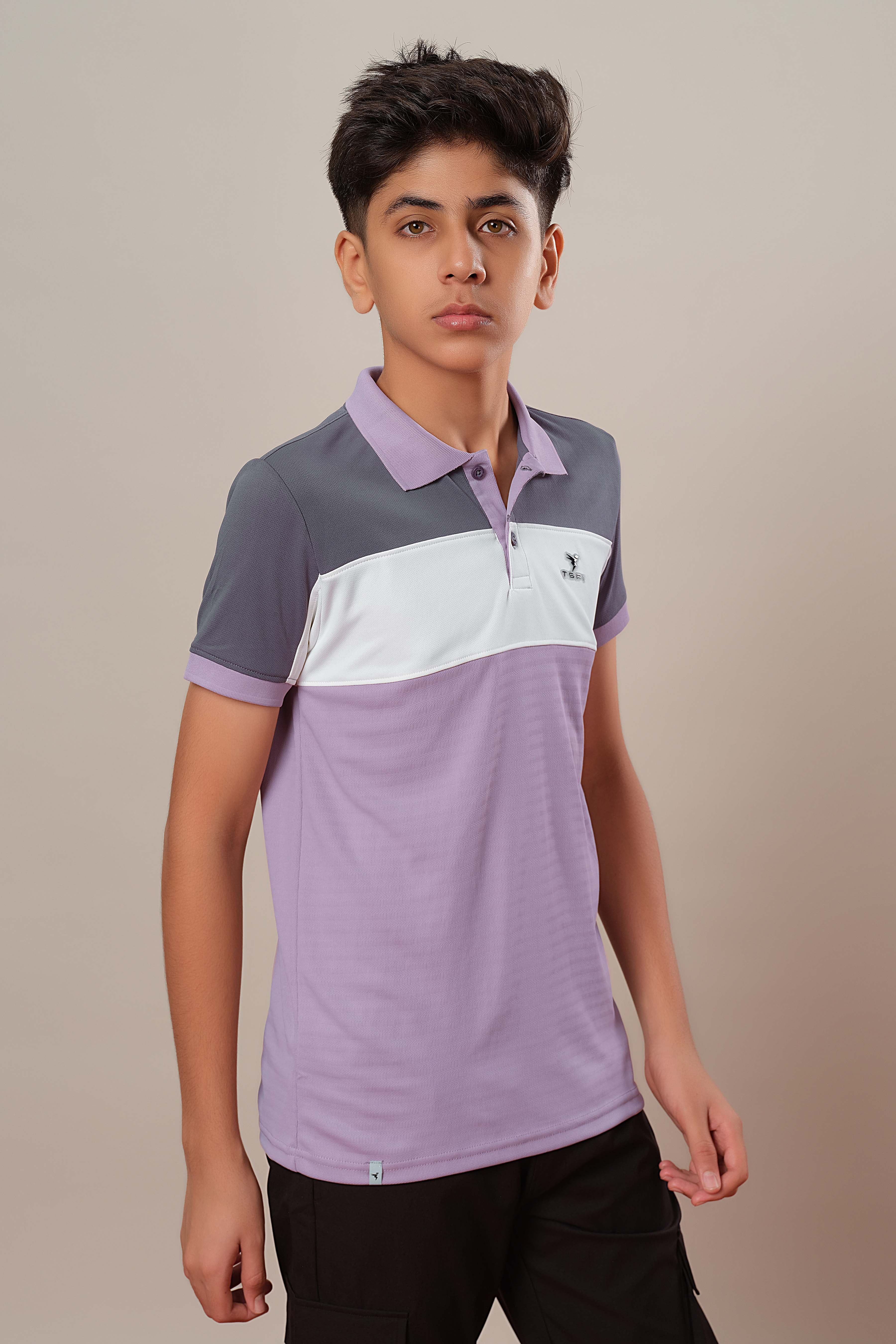 Boys Colorblock Slim Fit Polo Sports T-shirt with TECHNOCOOL+ - Image 3