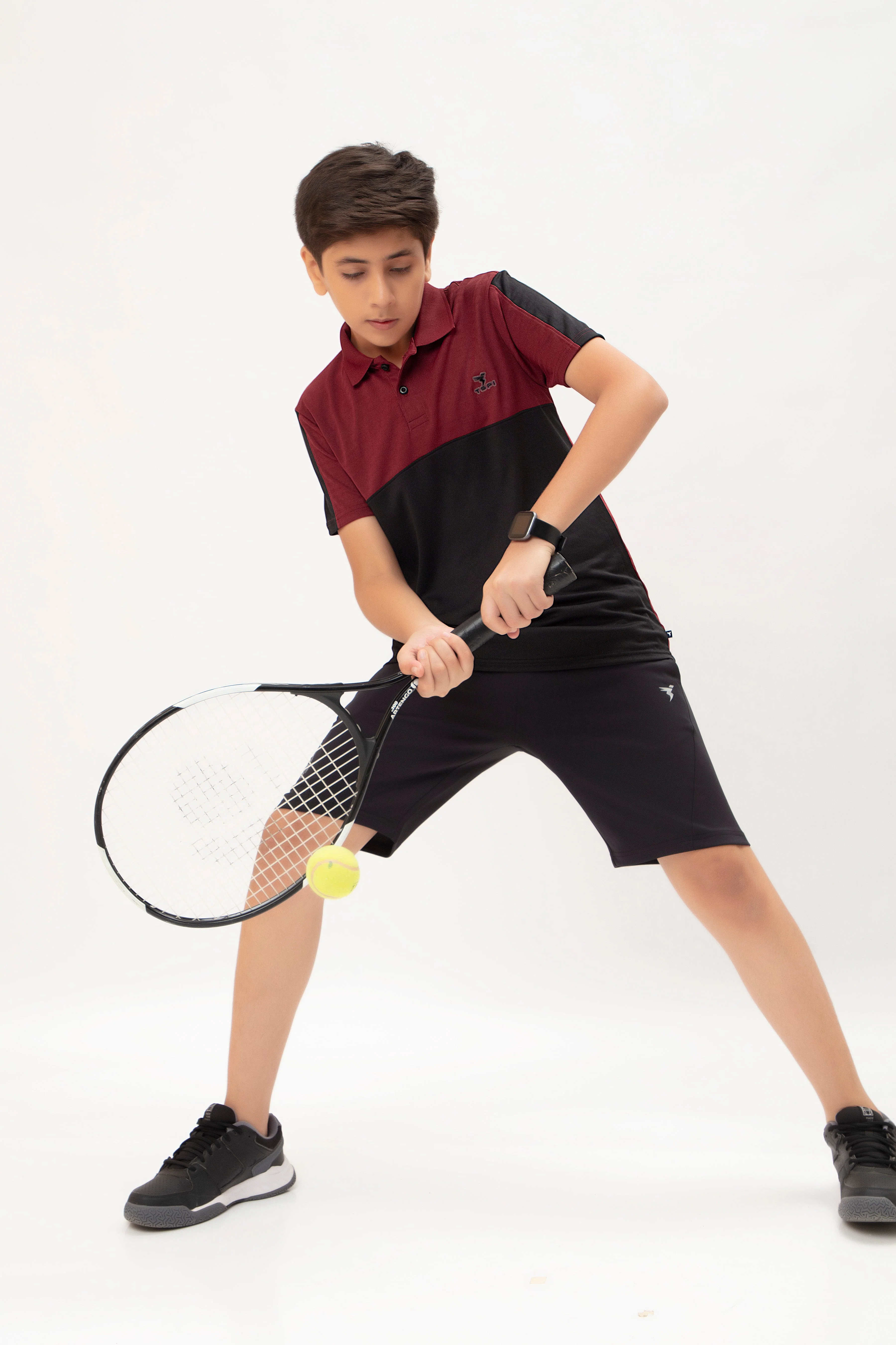 Boys Colorblock Slim Fit Polo T-shirt with TECHNO COOL+ - Image 2