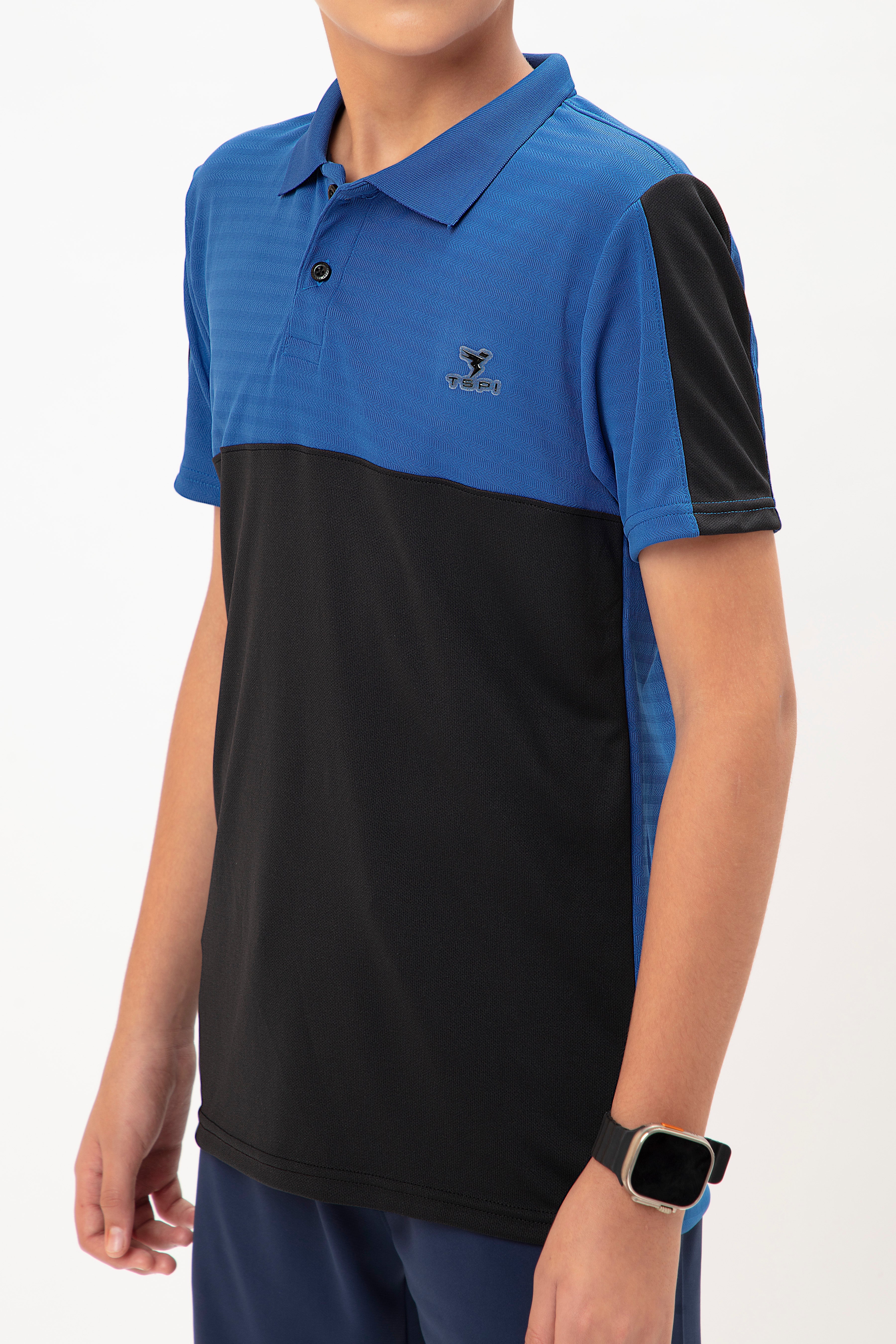 Boys Colorblock Slim Fit Polo T-shirt with TECHNO COOL+ - Image 5