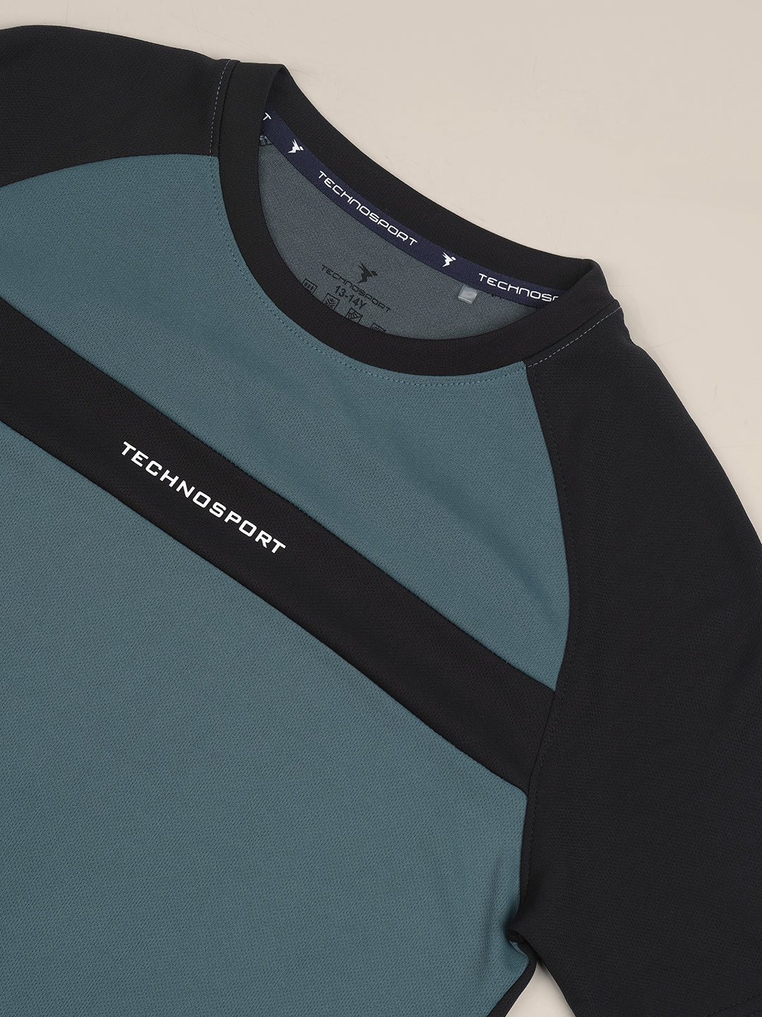 Boys Colorblock Slim Fit Round Neck T-shirt with DOUBLE COOL - Image 6