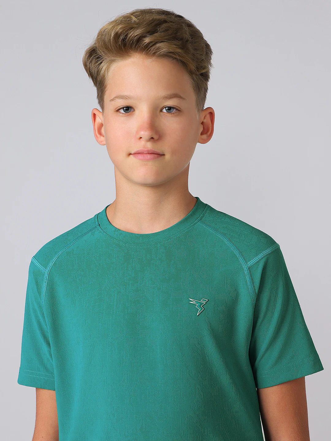 Boys Solid Slim Fit Crew Neck Sports T-shirt with MATPIQ - Image 5