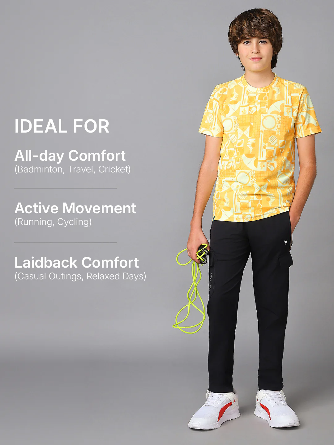 Boys Jacquard Slim Fit Crew Neck Sports T-shirt with MATPIQ - Image 7