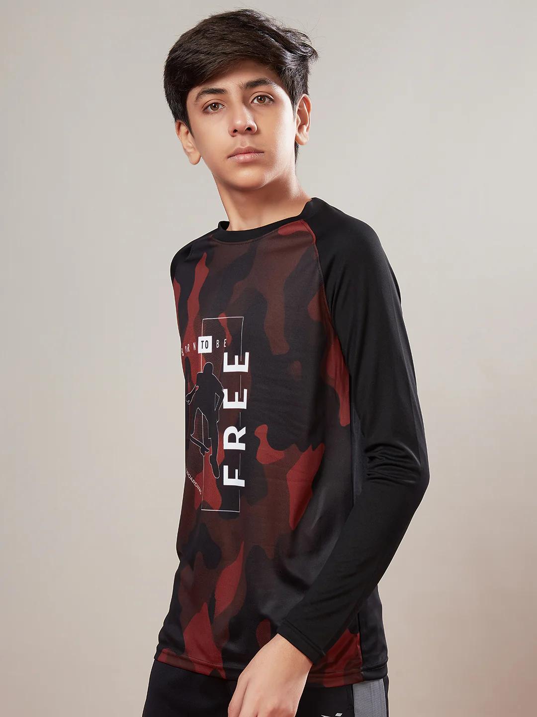 Boys Printed Slim Fit Crew Neck T-shirt with TECHNO COOL+ - Image 3