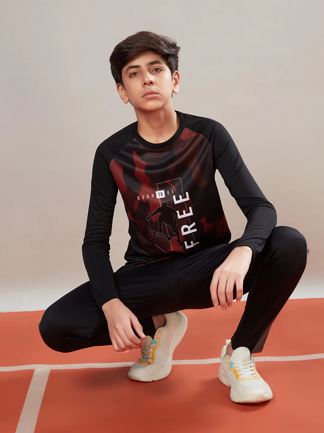 Boys Printed Slim Fit Crew Neck T-shirt with TECHNO COOL+ - Image 4