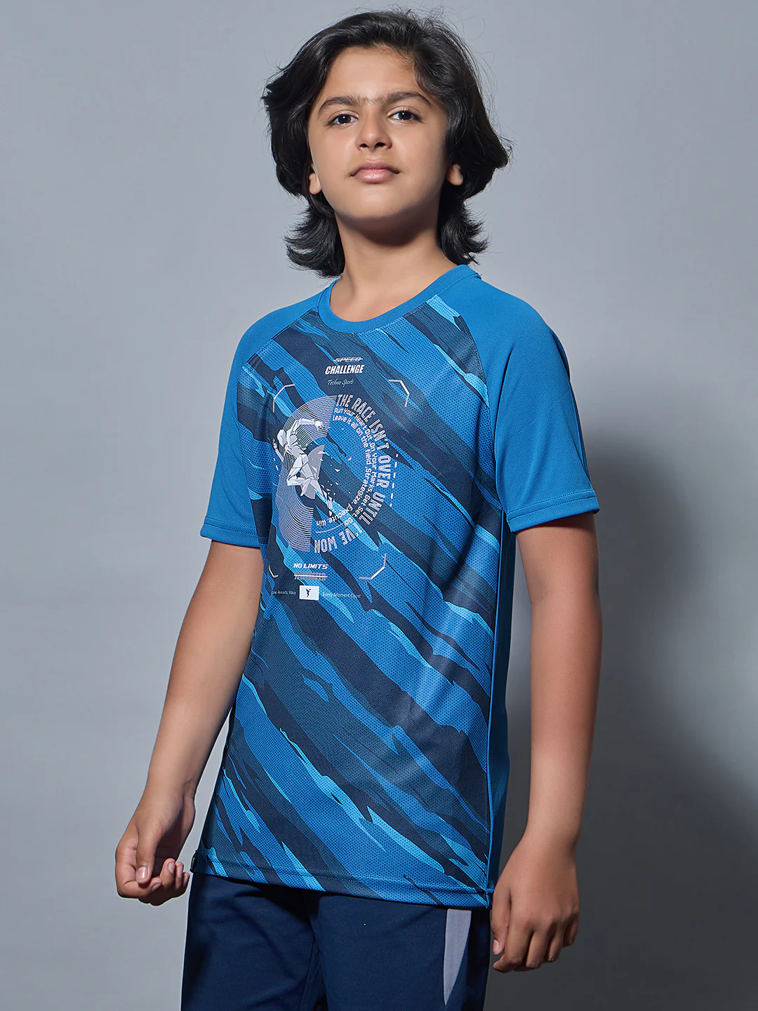 Boys Printed Slim Fit Crew Neck T-shirt with TECHNOLITE - Image 3
