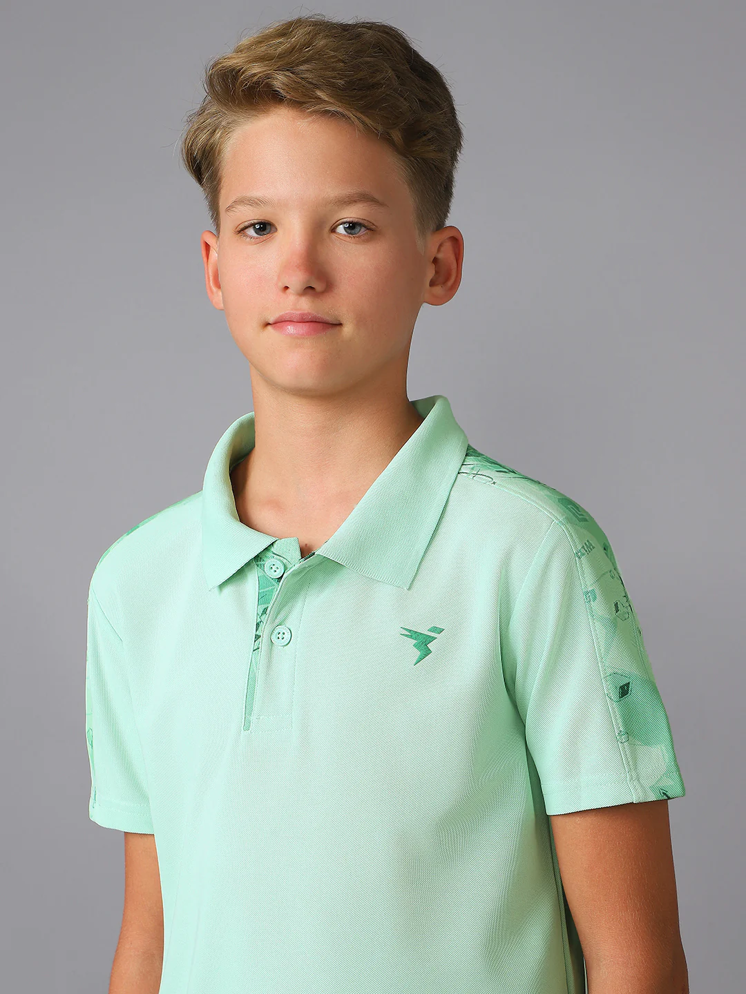 Boys Printed Slim Fit Polo Sports T-shirt with MATPIQ - Image 5