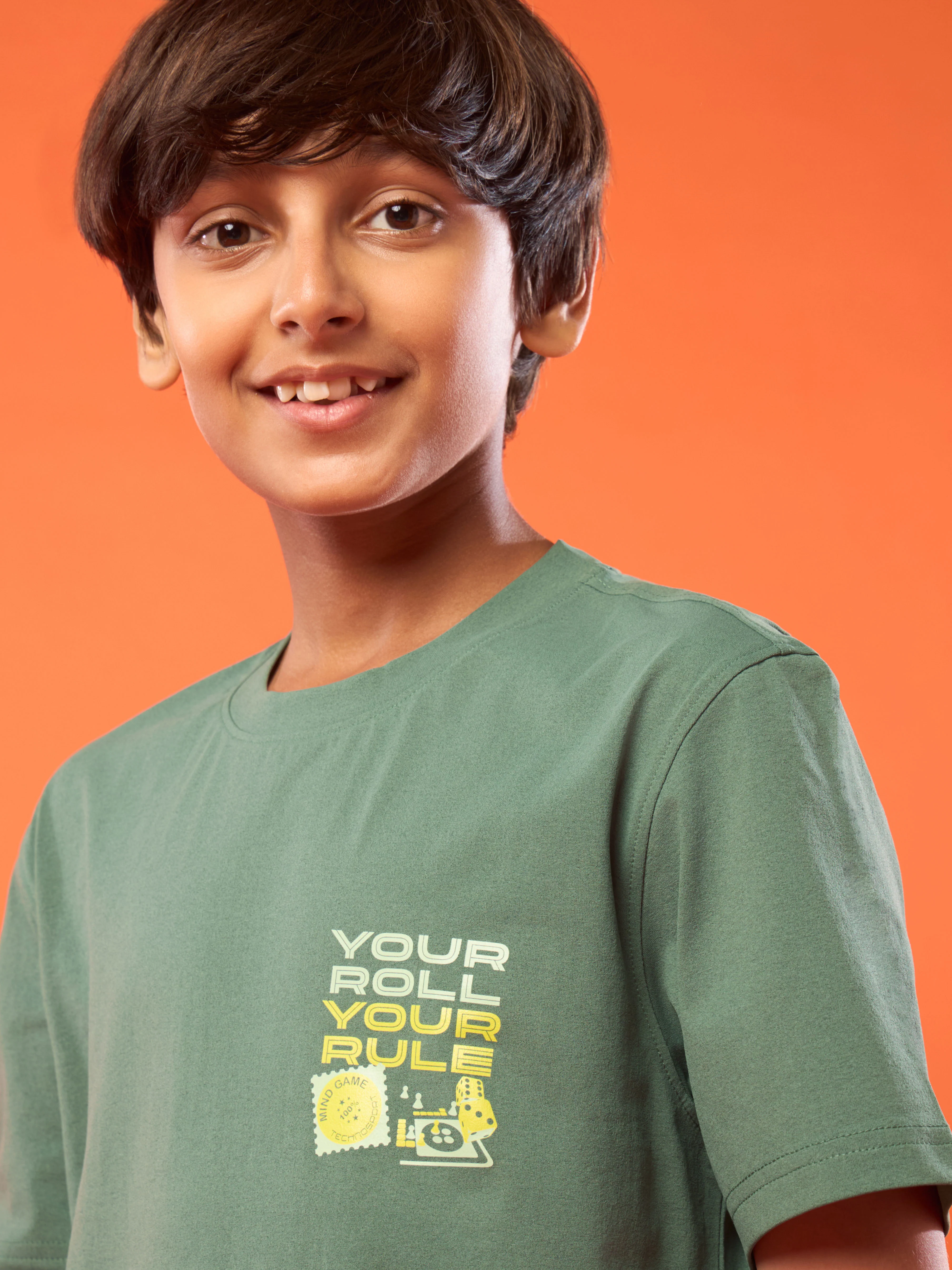 Boys Printed Slim Fit Round Neck Sports T-shirt with COTFLEX - Image 4