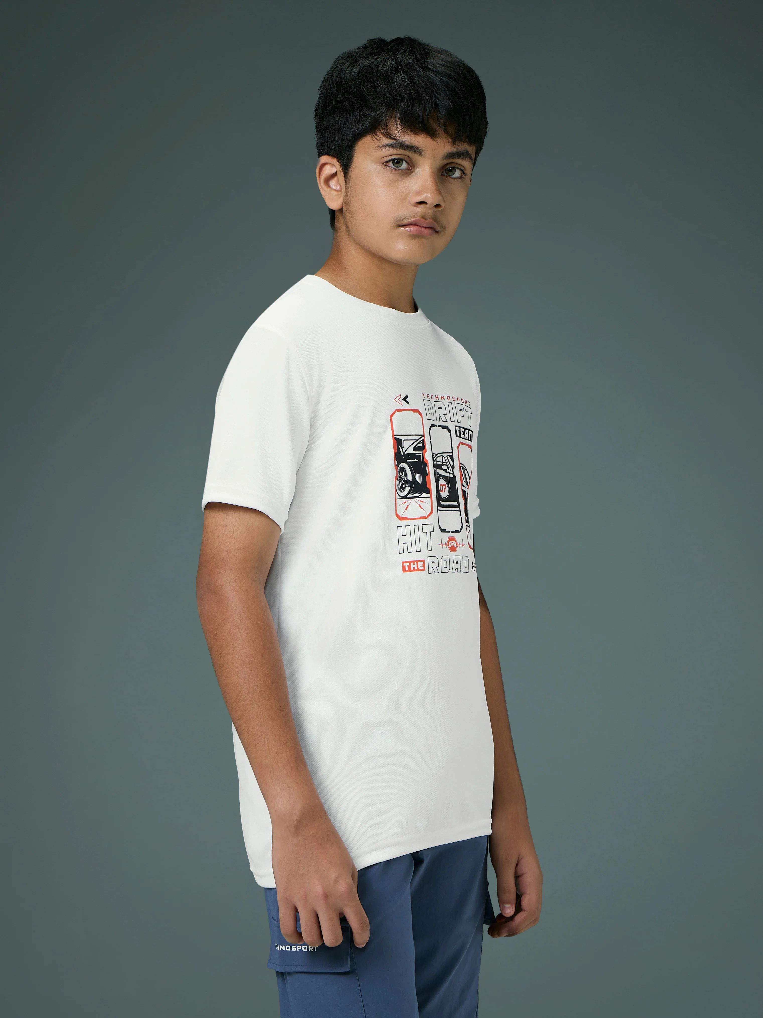 Boys Printed Slim Fit Round Neck Sports T-shirt with TECHNOCOOL+ - Image 4