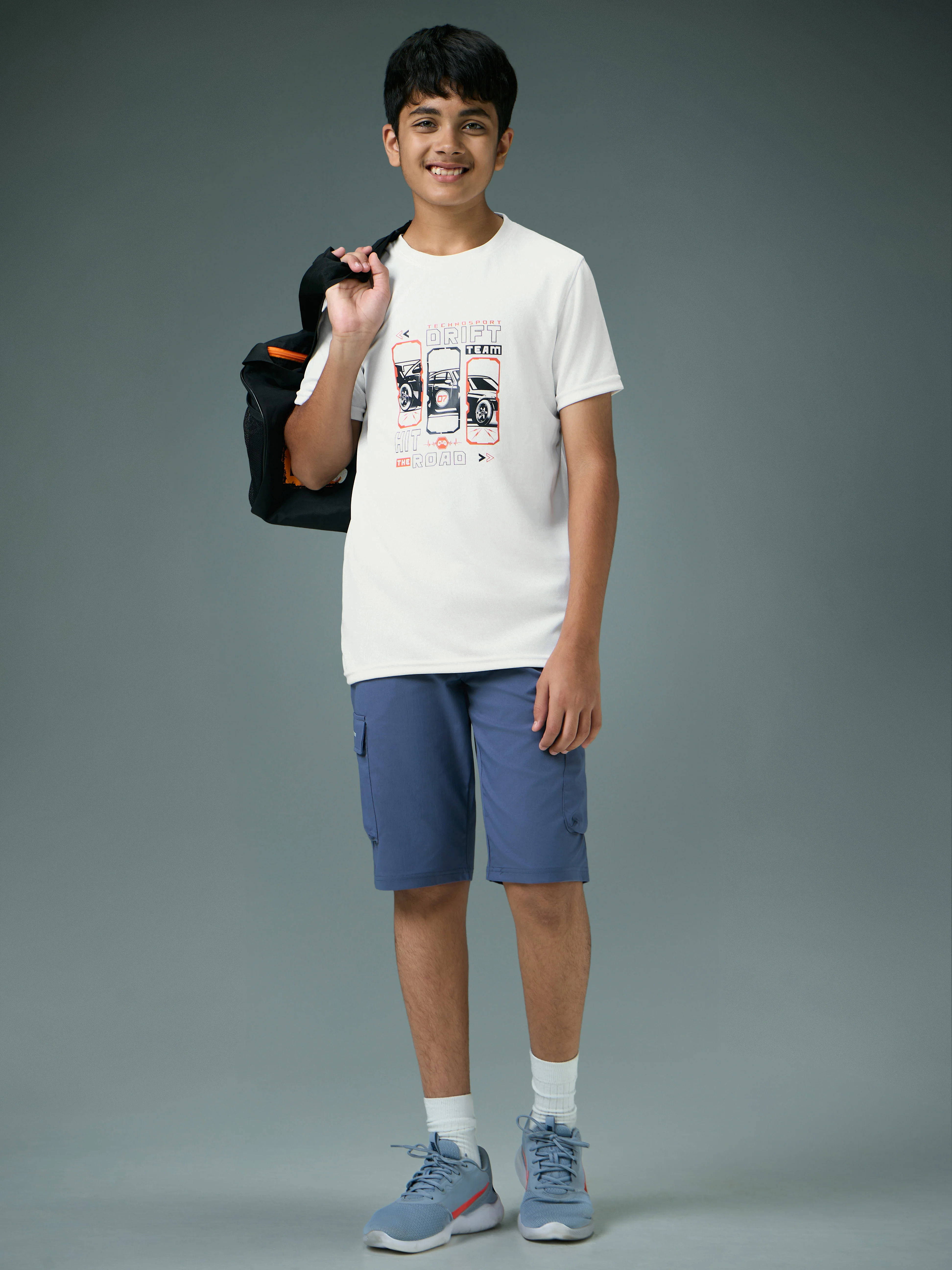 Boys Printed Slim Fit Round Neck Sports T-shirt with TECHNOCOOL+ - Image 5