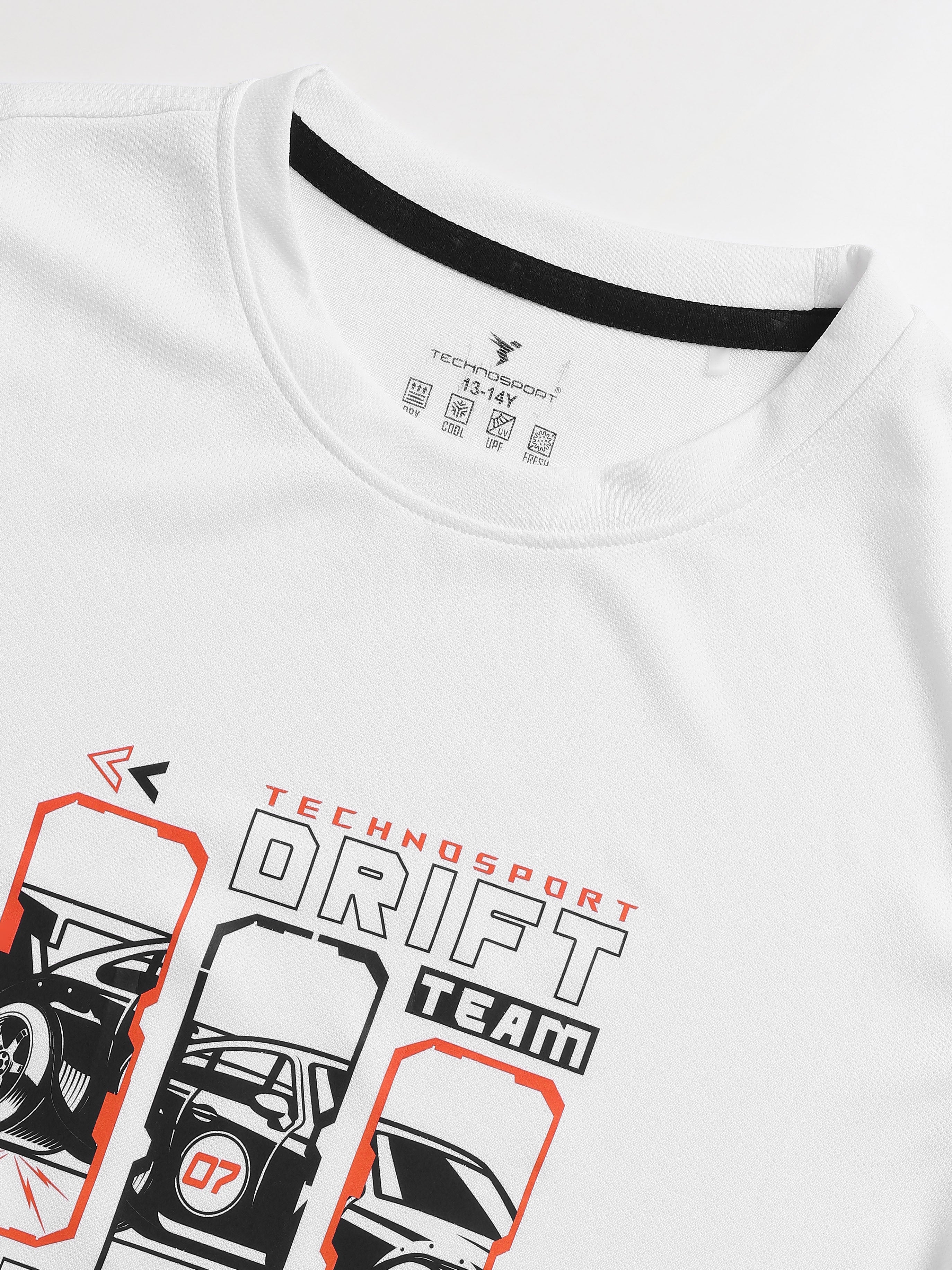 Boys Printed Slim Fit Round Neck Sports T-shirt with TECHNOCOOL+ - Image 7