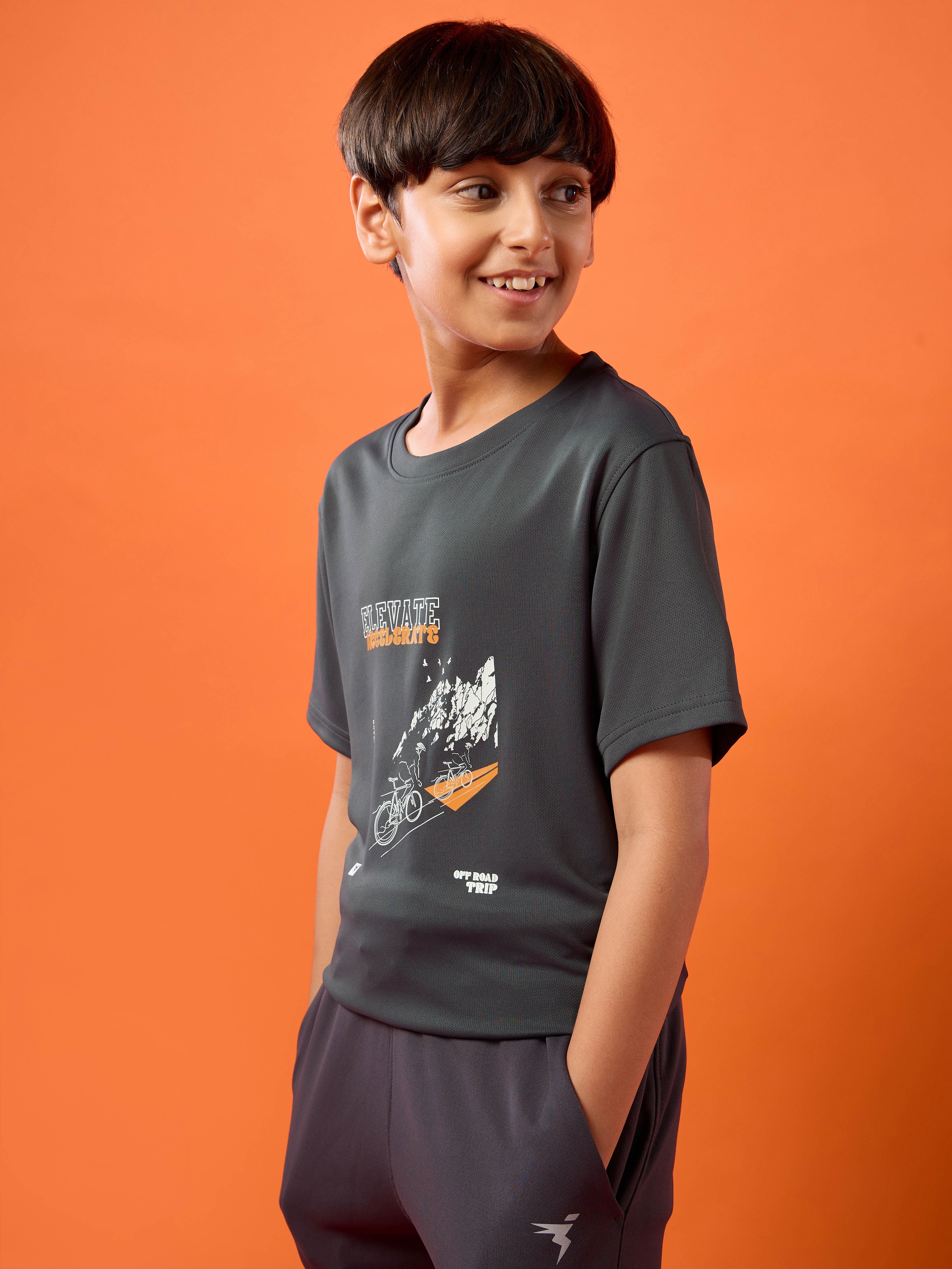 Boys Printed Slim Fit Round Neck Sports T-shirt with TECHNOCOOL+ - Image 4