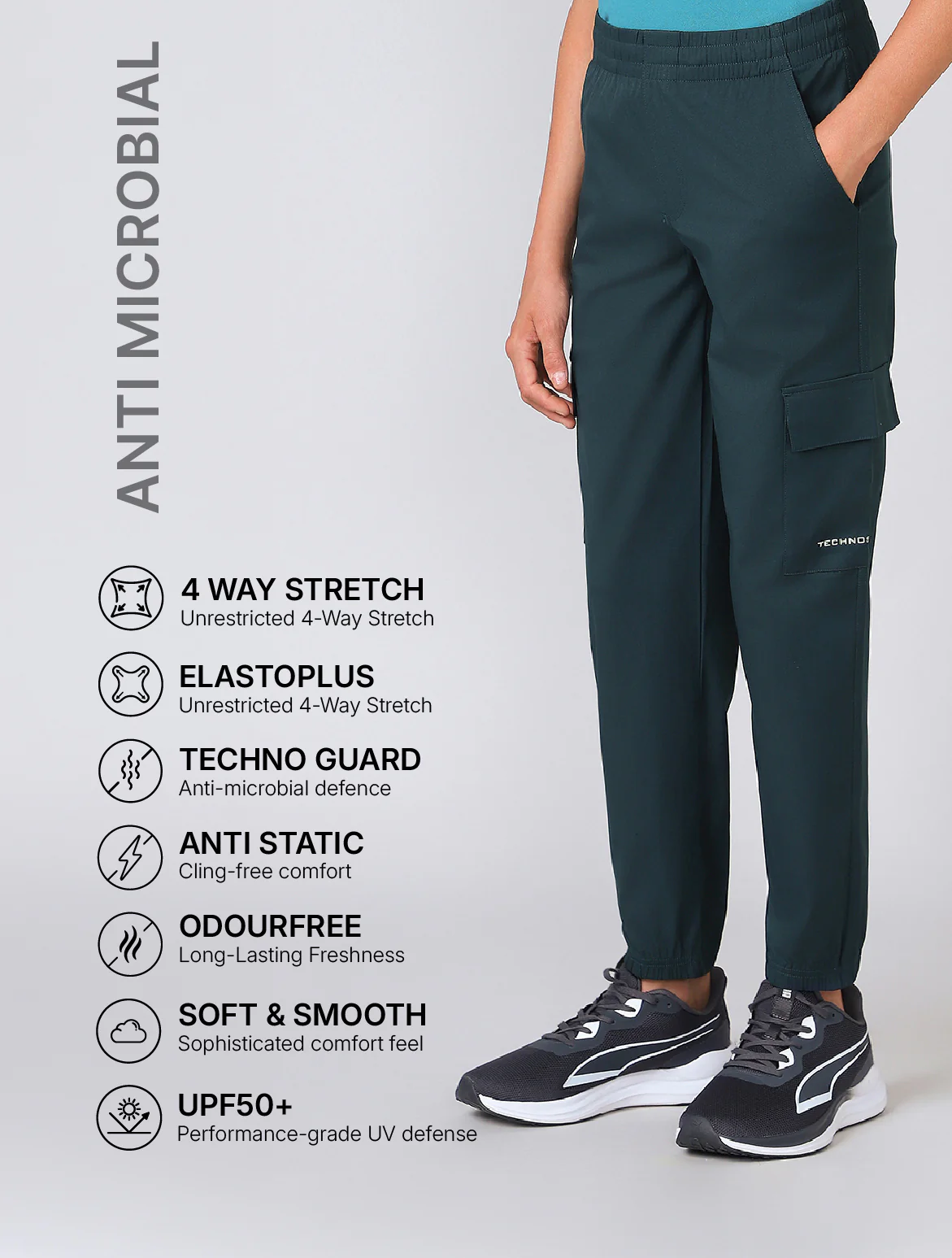 Boys Regular Fit Cargo Joggers with TS FLEXI - Image 4