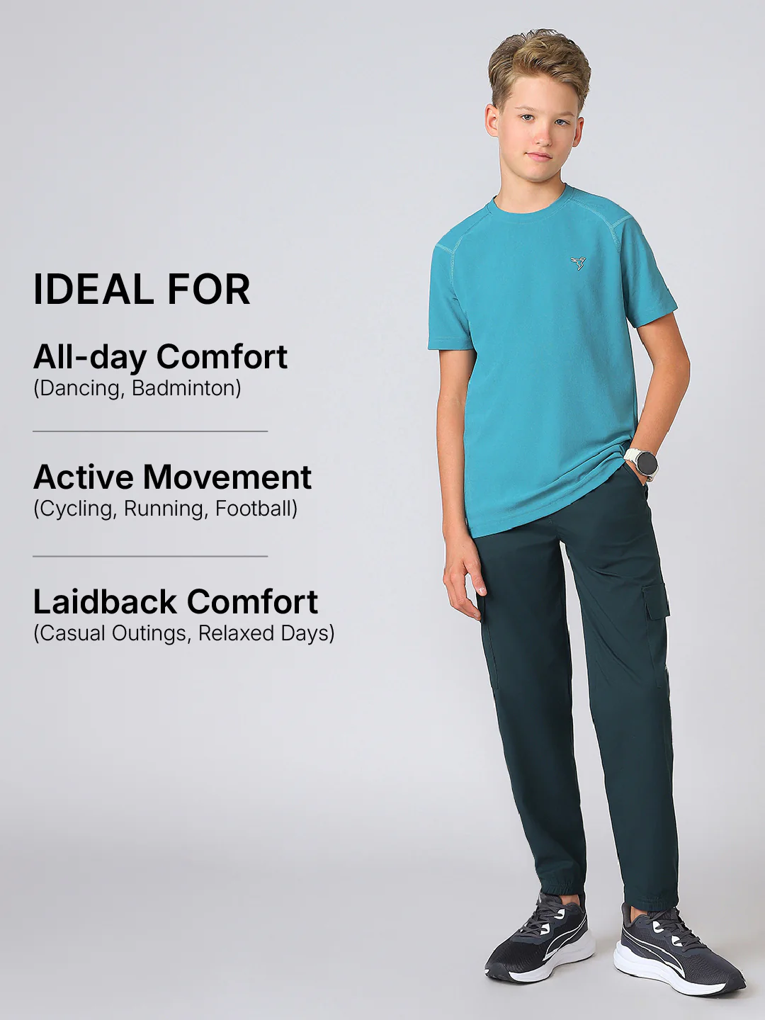 Boys Regular Fit Cargo Joggers with TS FLEXI - Image 7