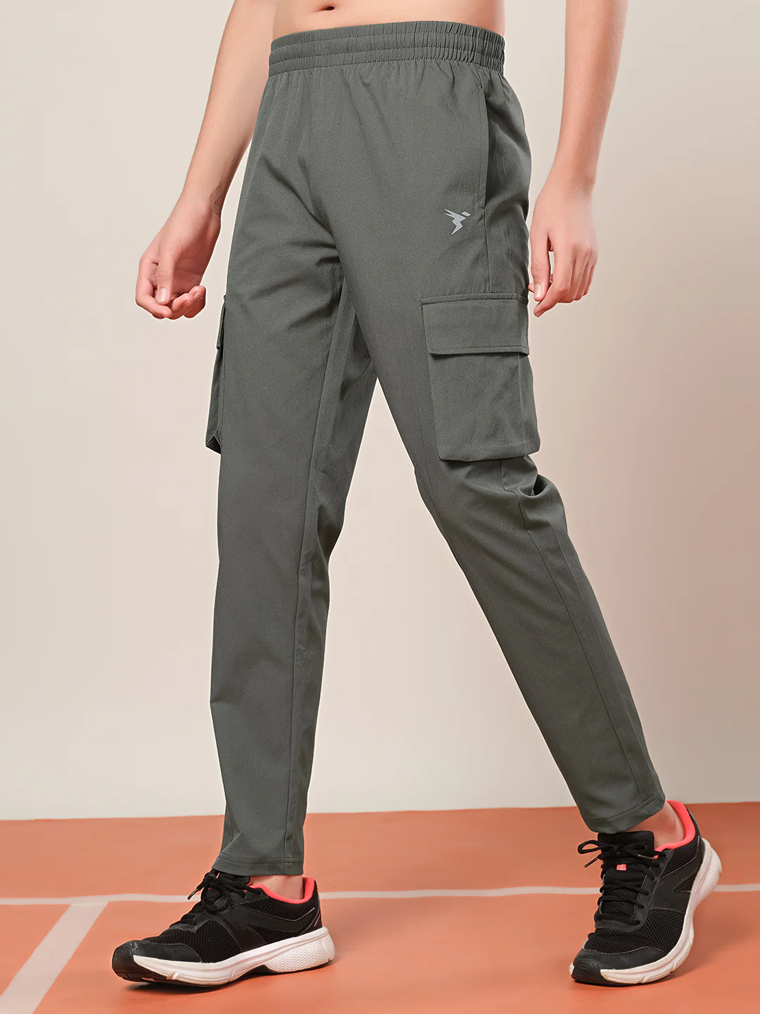 Boys Solid Regular Fit Cargo Trackpants with TS FLEXI - Image 5