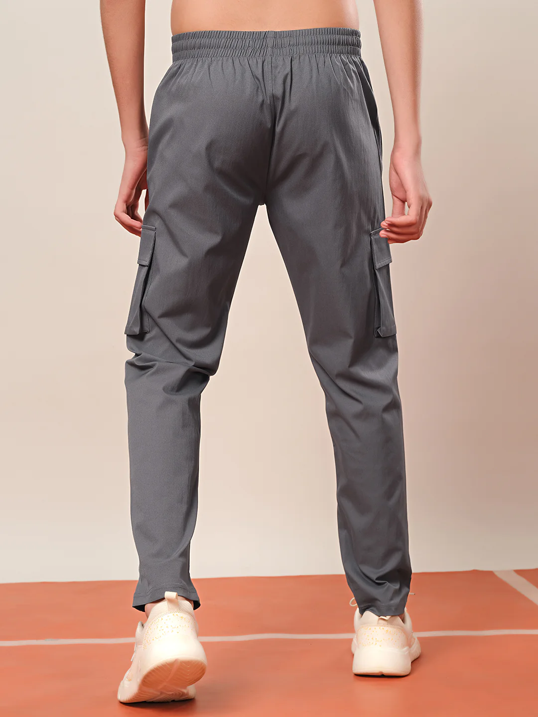 Boys Solid Regular Fit Cargo Trackpants with TS FLEXI - Image 3