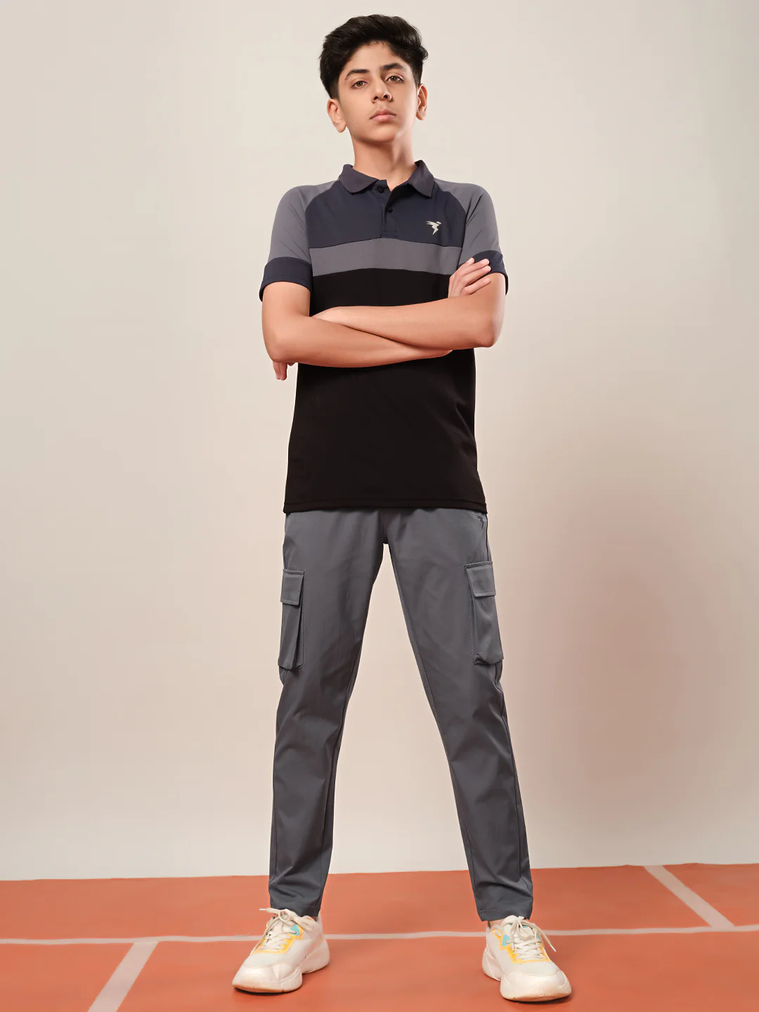Boys Solid Regular Fit Cargo Trackpants with TS FLEXI - Image 4