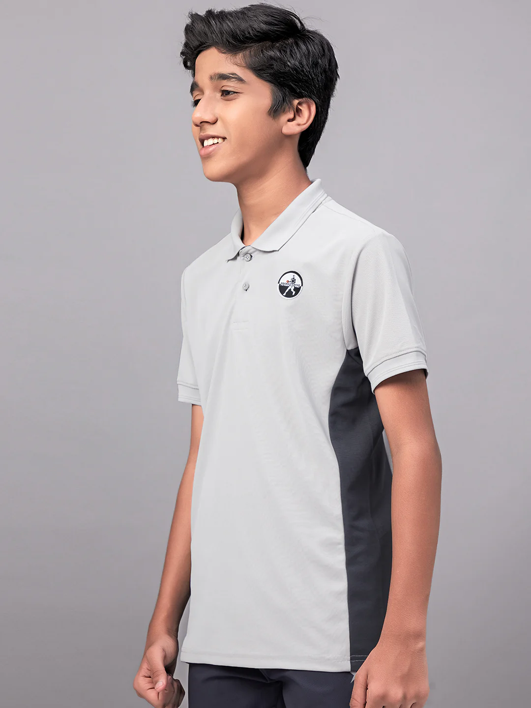 Boys Solid Slim Fit Polo Sports T-shirt with MATPIQ - Image 5