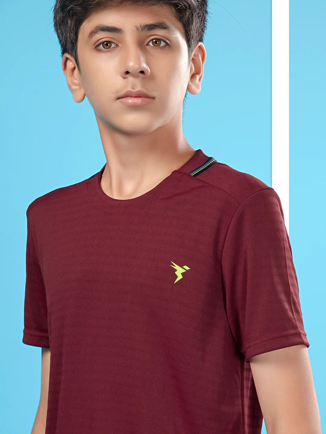 Boys Solid Slim Fit Round Neck T-shirt with TECHNOCOOL+ - Image 5