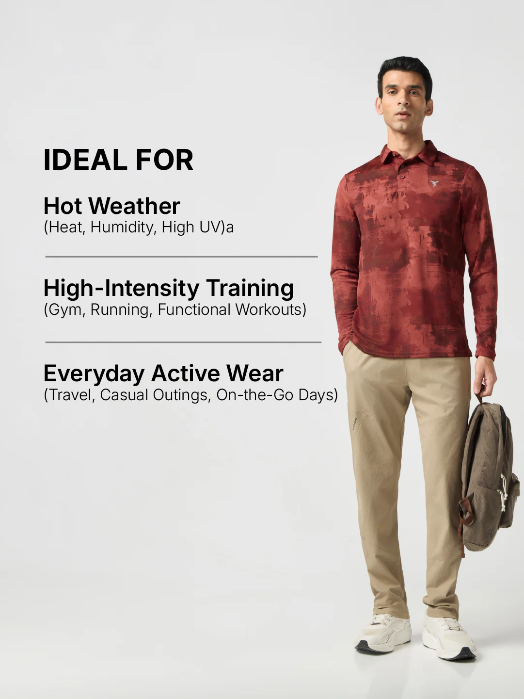 Men Abstract Printed Slim Fit Henley Neck Sports T-Shirt with TECHNOCOOL+ - Image 6