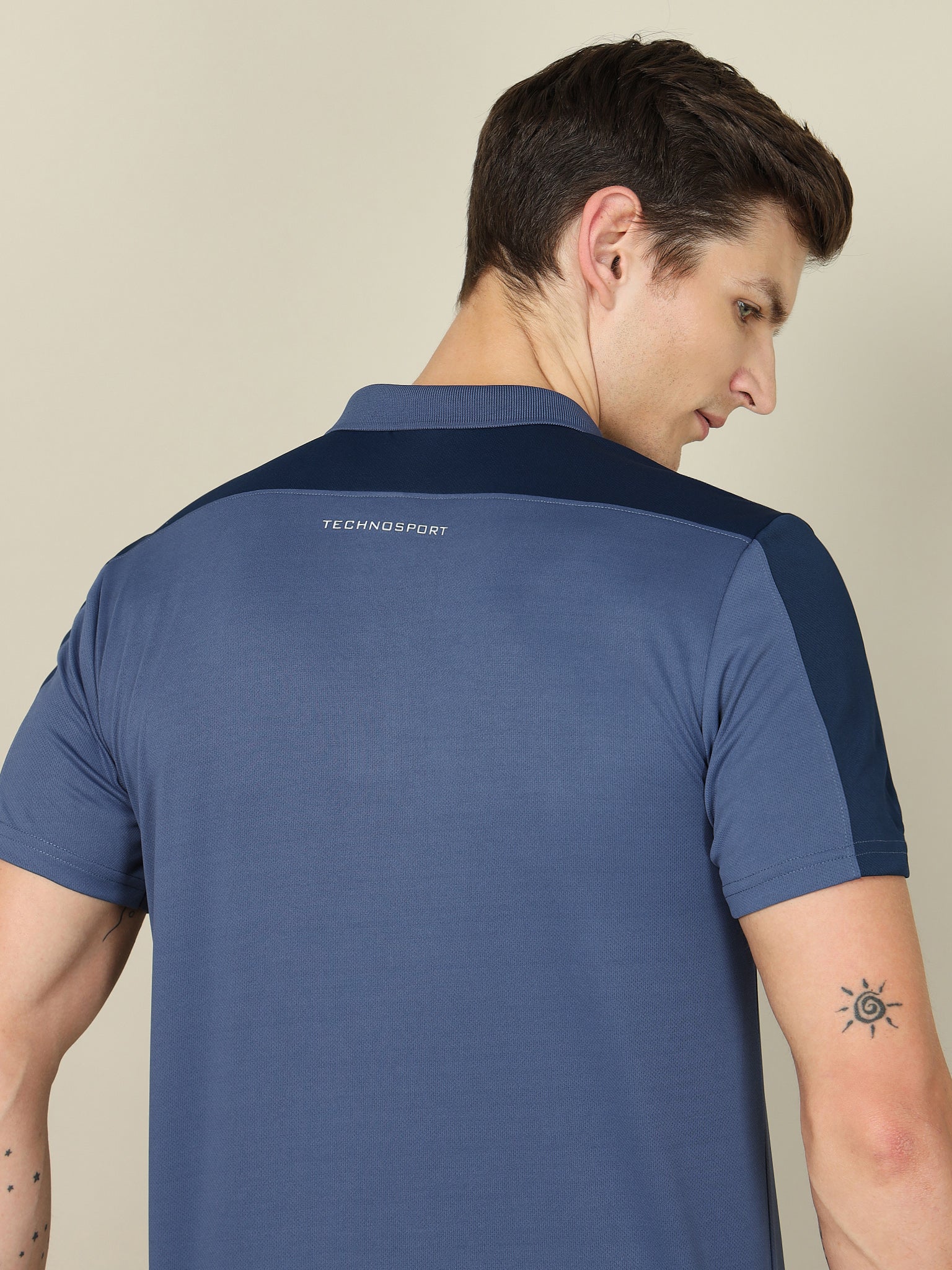 Men Colorblock Relax Fit Polo T-shirt with TECHNO COOL+ - Image 8
