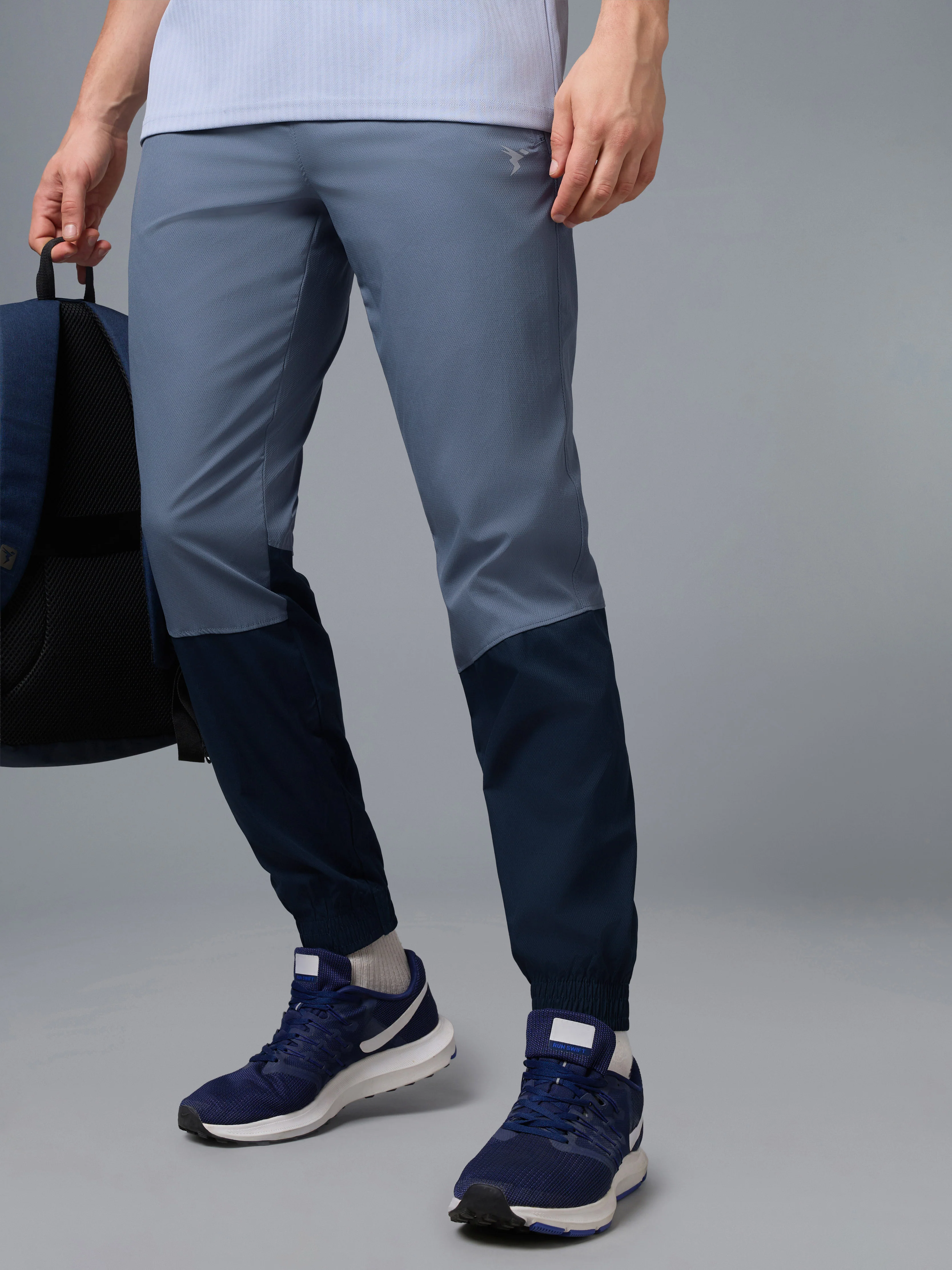 Men Colorblock Slim Fit Joggers with TECHNOLITE STRETCH - Image 2
